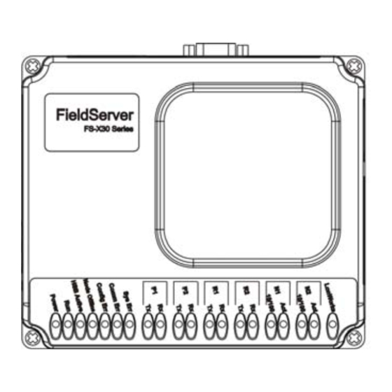 FieldServer FS-X30 Series Startup Manual