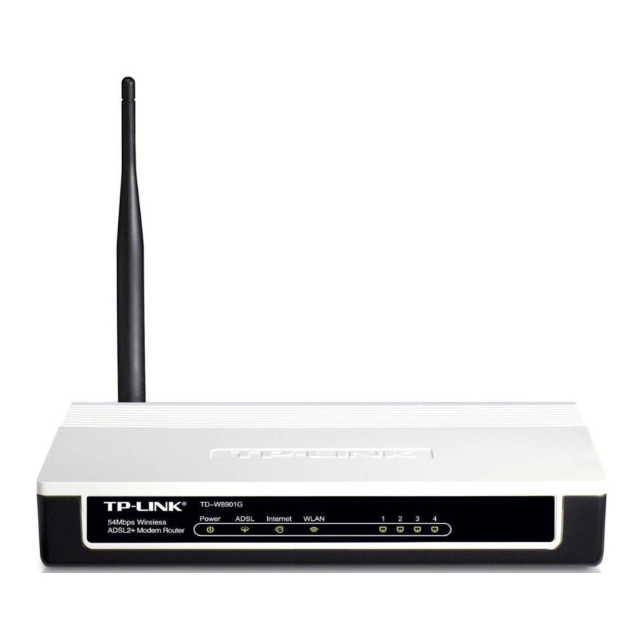 TP-Link TD-W8901G - Wireless Router Quick Installation Manual
