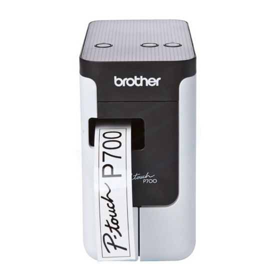 Brother P-Touch PT-P700 User Manual