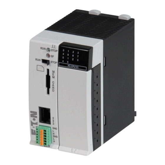 Eaton XC-CPU101 Series Instruction Leaflet