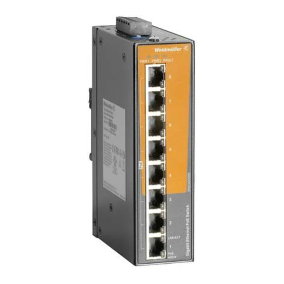 Weidmüller IE-SW-EL08-8GTPoE Hardware Installation Manual