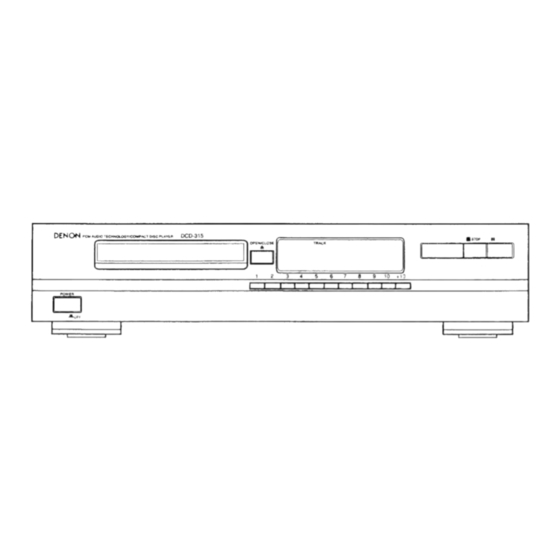 Denon DCD-315 Service Manual