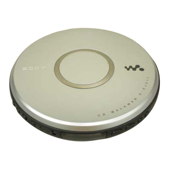 Sony D-EJ011 Operating Instructions
