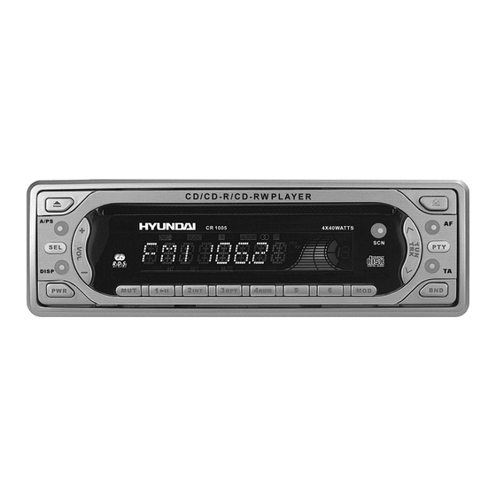 Hyundai CR 1005 Instruction Manual