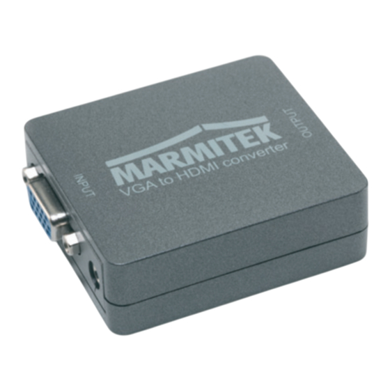 Marmitek Connect VH51 VGA HDMI adapter Manuals