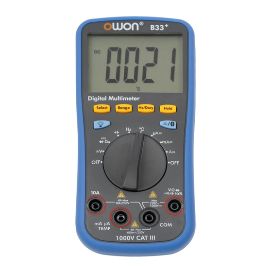 Owon B33T User Manual