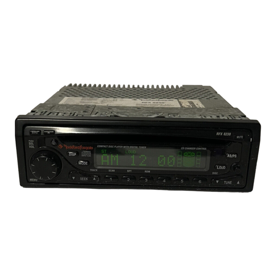 Rockford Fosgate RFX8210 Installation & Operation Manual