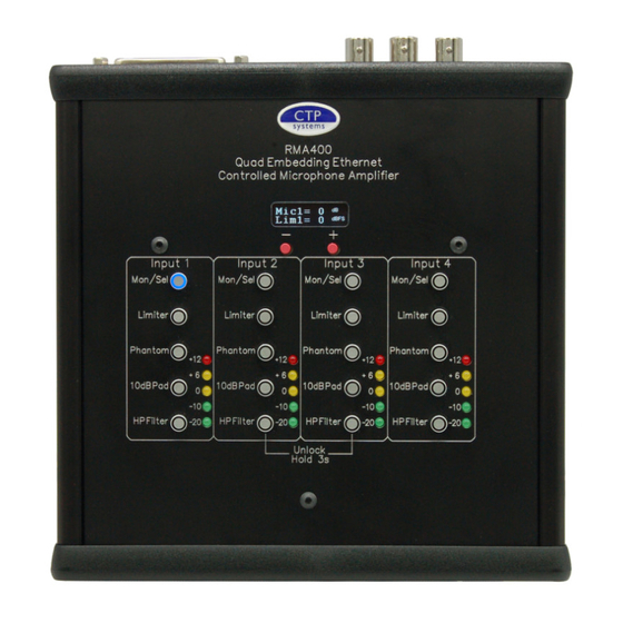 CTP Systems RMA400 Manual
