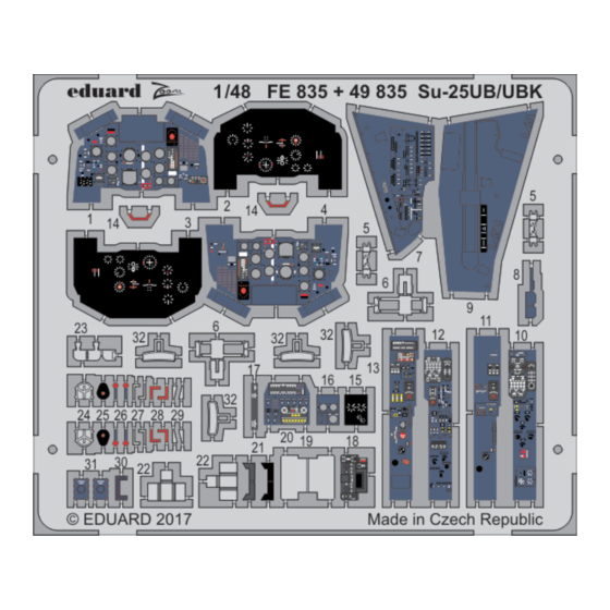 Eduard Zoom Su-25UB/UBK Assembly Instructions