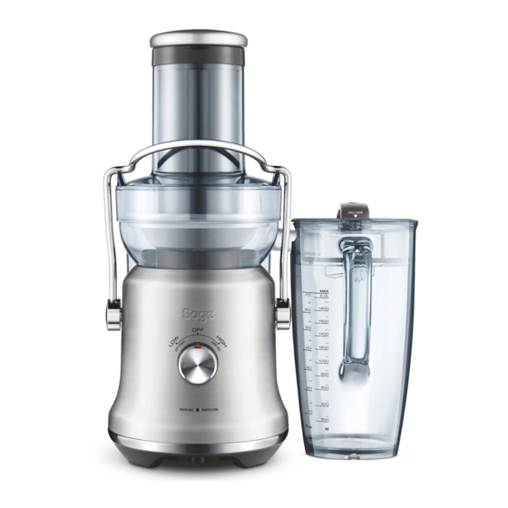 Sage Nutri Juicer Cold Plus Quick Manual