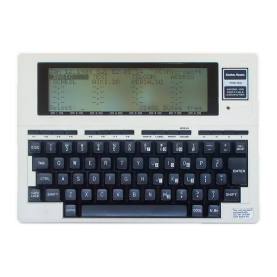 Radio Shack TRS-80 100 Service Manual