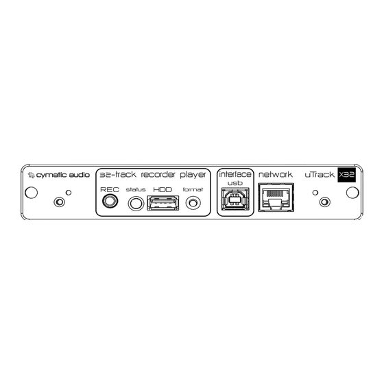 cymatic audio uTrack X32 User Manual