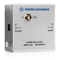 Rohde & Schwarz ENY81-CA6 Operating Manual