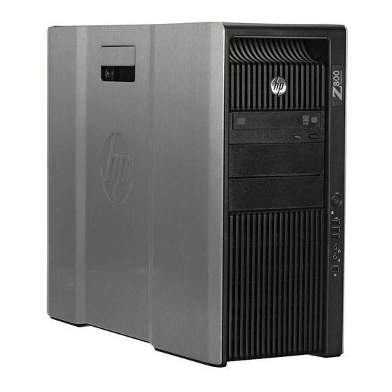 HP Workstation Z800 Supplementary Manual