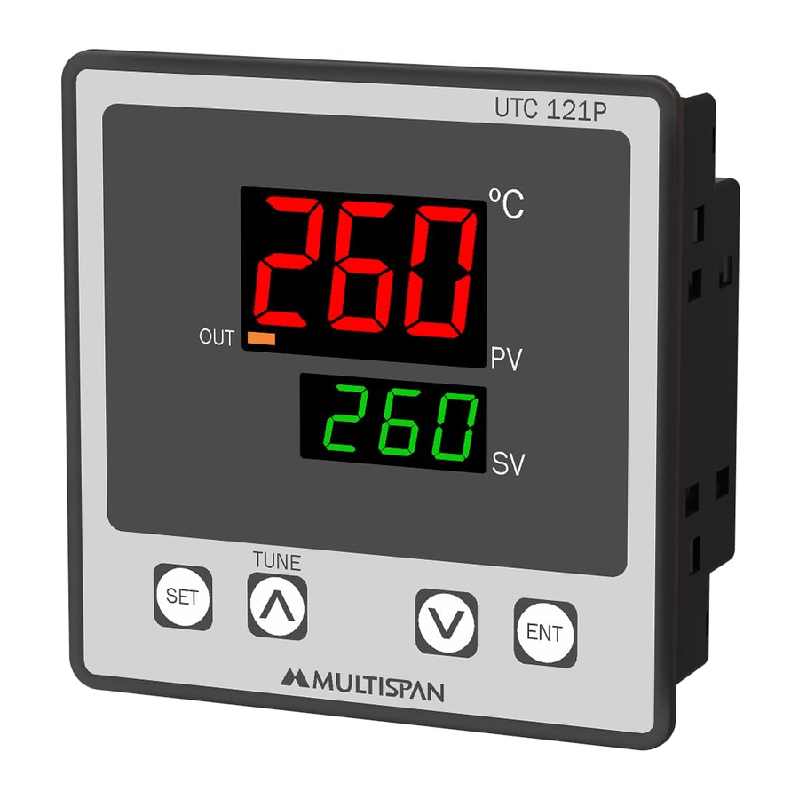 MULTISPAN UTC-121P - Temperature Controller Manual