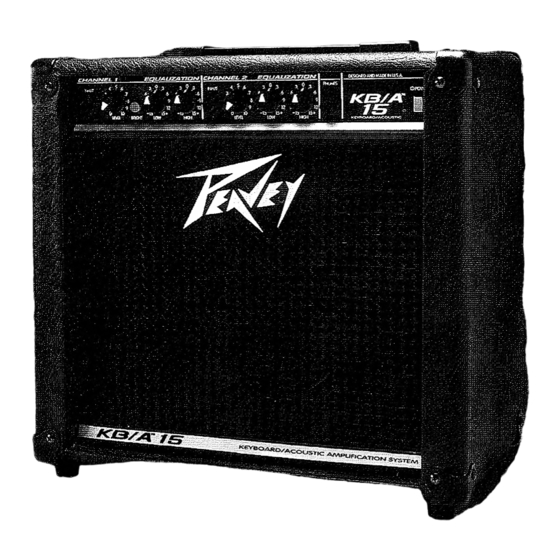Peavey KB/A 15 Operating Manual