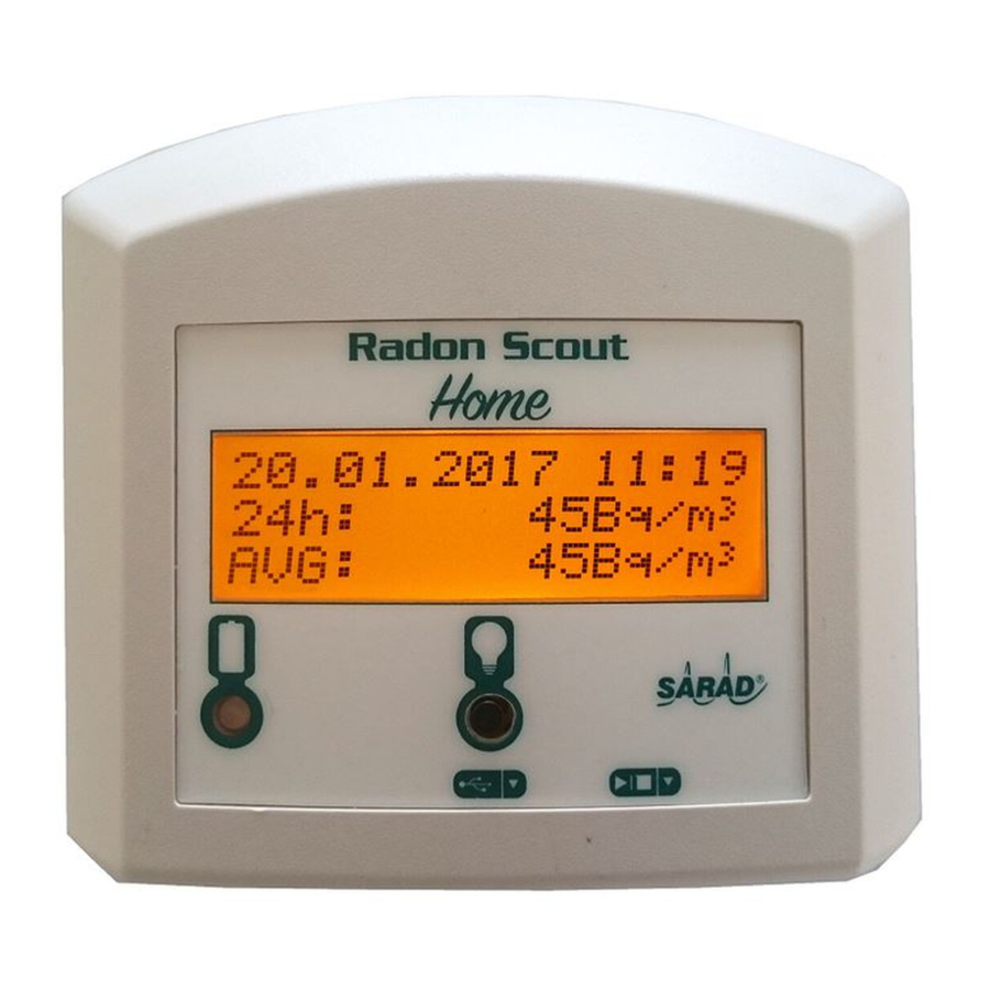 SARAD Radon Scout Home Manual