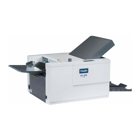Duplo DF-999 Installation Manual