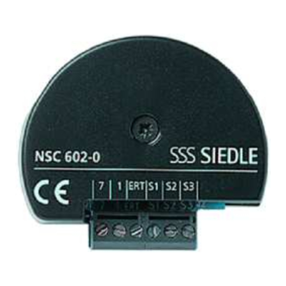SSS Siedle NSC 602-0 Product Information