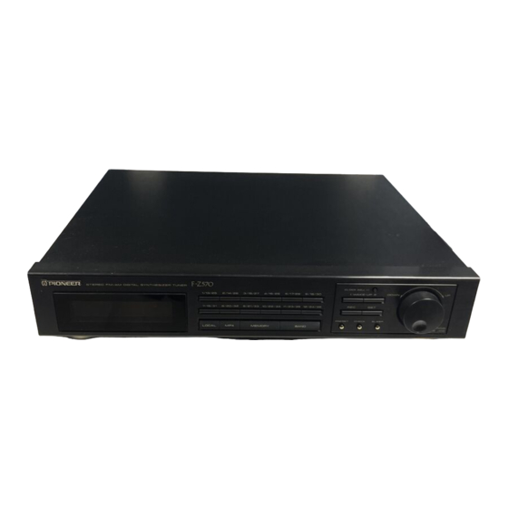 Pioneer F-Z570L Operating Instructions Manual