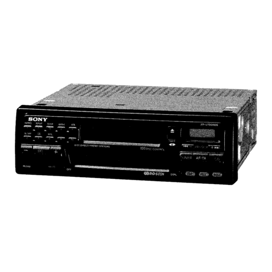 Sony xr-u700rds Service Manual