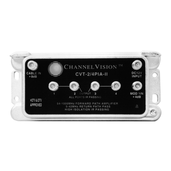Channel Vision CVT-2/4PIA-II Manual