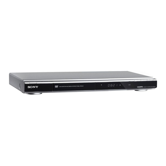 Sony DVP-NS708H Operating Instructions Manual