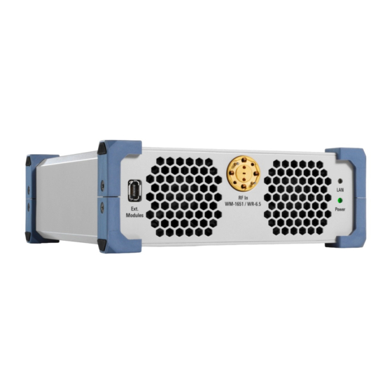 Rohde & Schwarz R&S FE170ST Manual