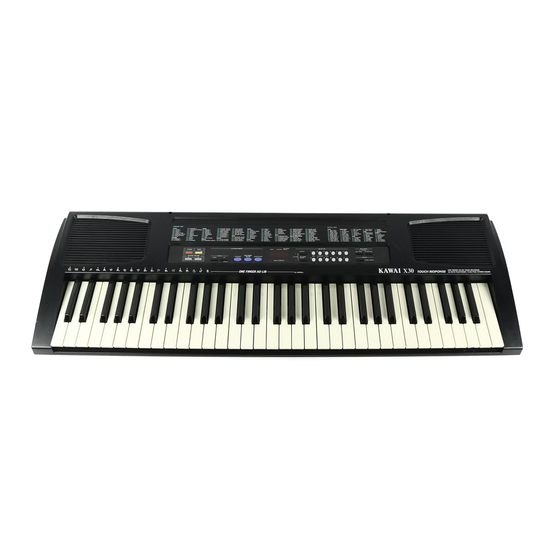 Kawai X30 Owner's Manual