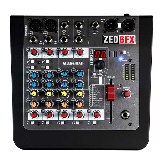 ALLEN & HEATH ZED-6FX User Manual