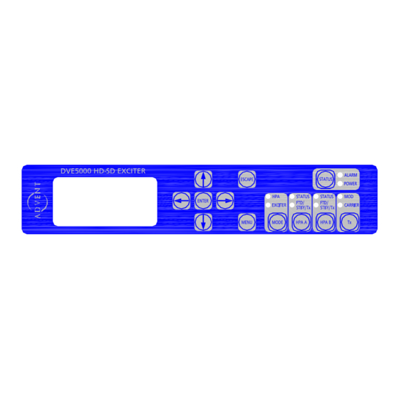 Advent DVE5000 SERIES Operation Handbook