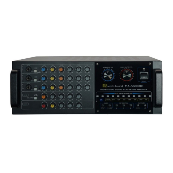 Martin Roland MA-3800HD Operation Manual