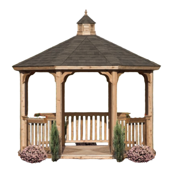 Suncast HomePlace 10' Octagon Cedar Gazebo Assembly Instructions Manual