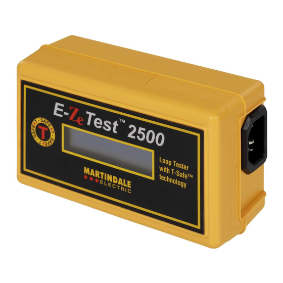 MARTINDALE E-ZeTest EZ2500 Instructions Manual