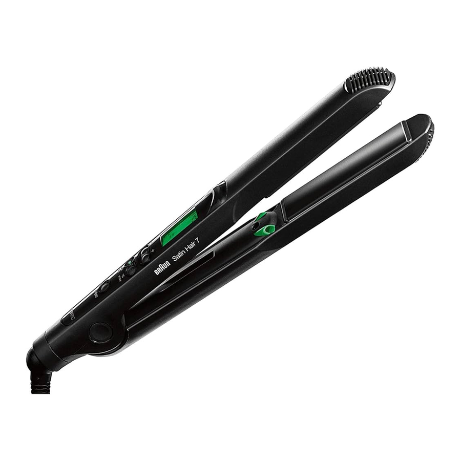 Braun Satin Hair 7, ST 710, ST 730 - Straightener Manual