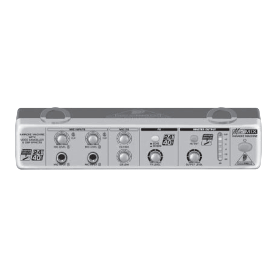 Behringer MINIMIX MIX800 User Manual
