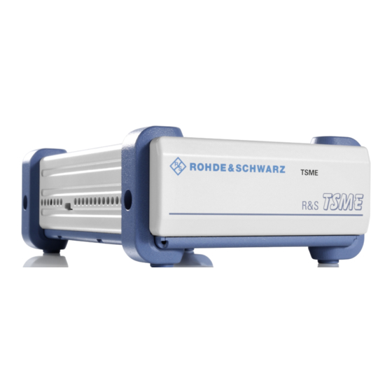 Rohde & Schwarz TSME User Manual