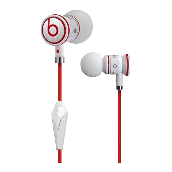 Monster beats by dr. dre MH IBTS IE BK CT CAN Manual And Warranty