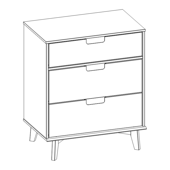 Walker Edison BR3DSLDR-T Assembly Instructions Manual