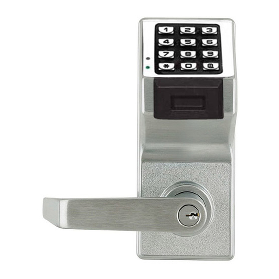 Alarm Lock Trilogy PDL6100 Programming Instructions Manual