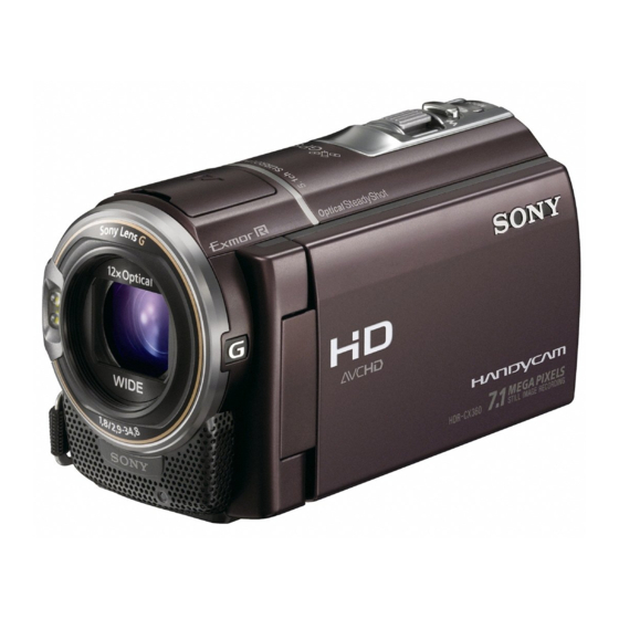 Sony Handycam HDR-CX360 Operating Manual