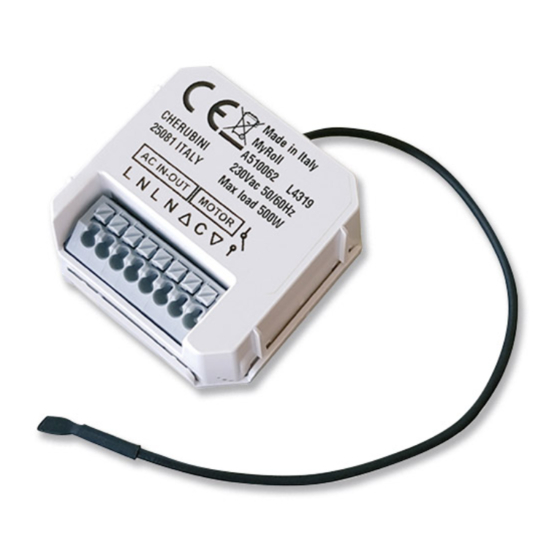 User Manuals: CHERUBINI MyRoll Rolling Shutter Control