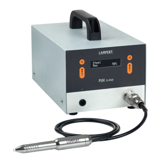 Lampert PUK S450 Operating Manual