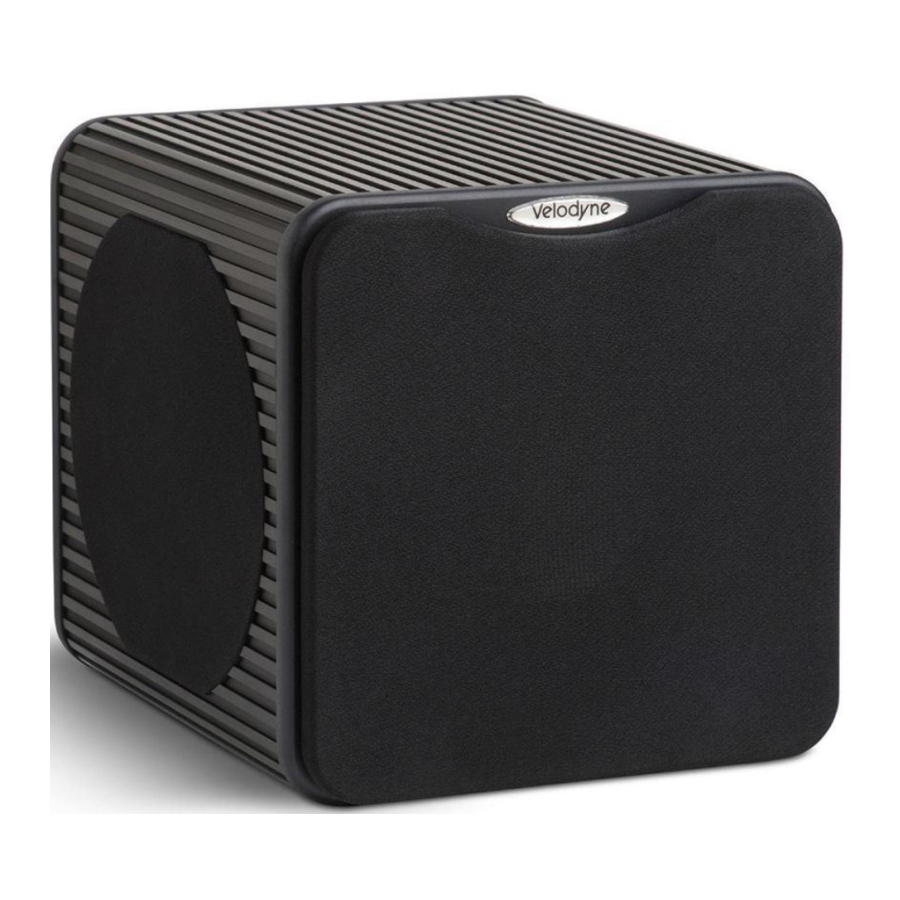 Velodyne MicroVee - Subwoofer System Manual