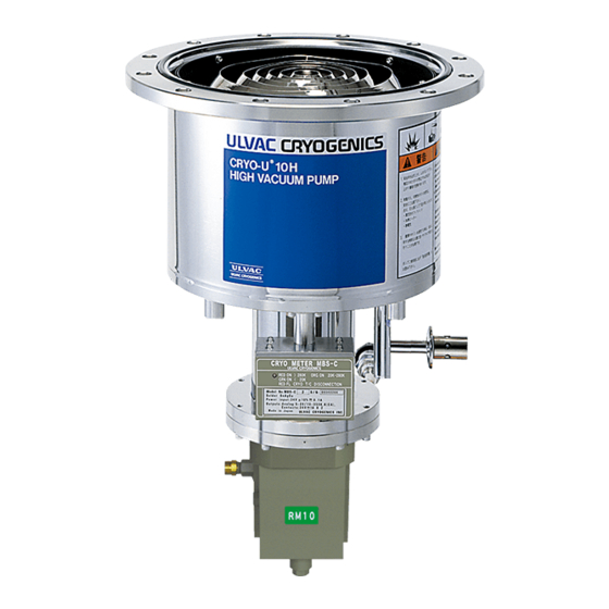 Ulvac CRYOPUMP CRYO-U Series Instruction Manual