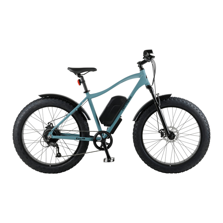 Retrospec Koa Rev - Electric Bike Manual
