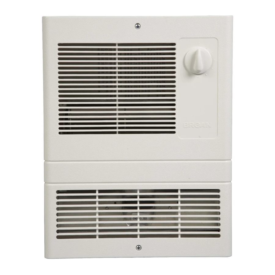 Broan 9810WH / 9815WH Series Manual