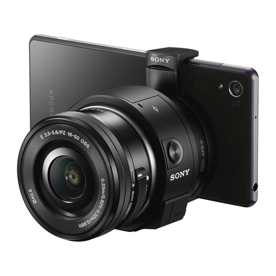 Sony ILCE-QX1 Lens-Style Camera Manuals