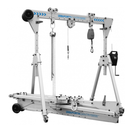 REID LIFTING PORTAGANTRY RAPIDE PGRS20 Assembly & Operation Manual