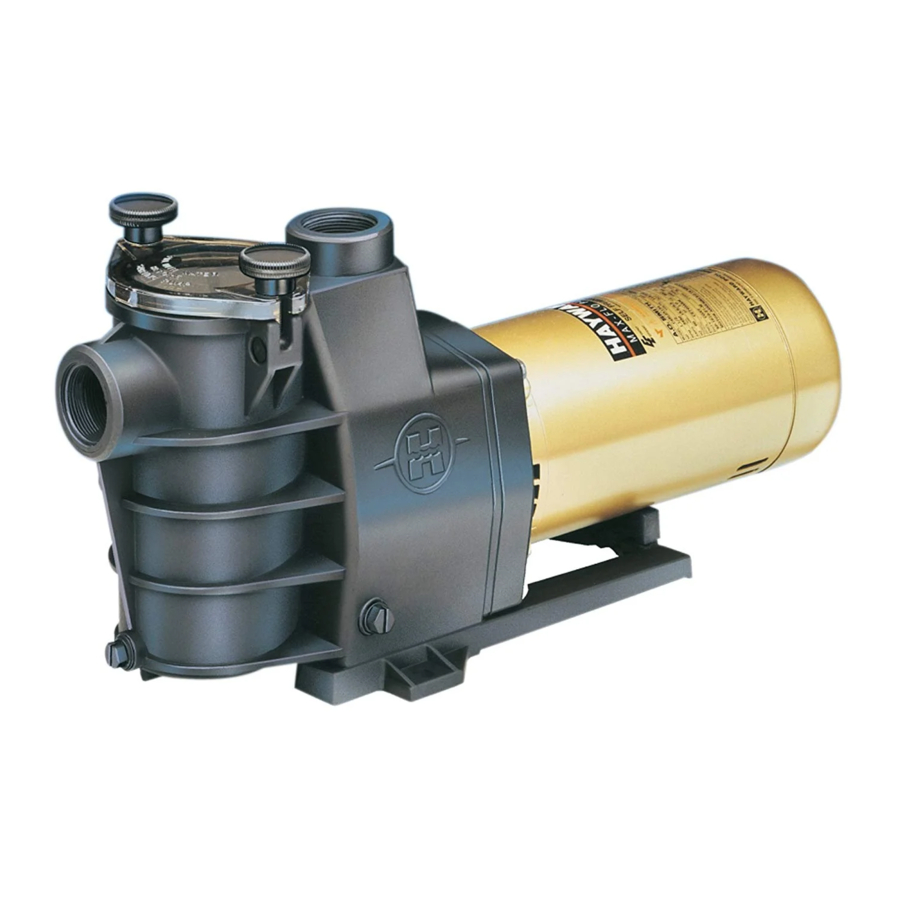 Hayward Max-Flo Series, Max-Flo SP2805X7 / SP2807XIO Manual